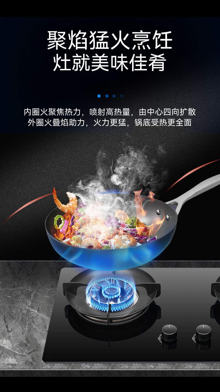 781B1钢化玻璃面板嵌入式双炉(图2)